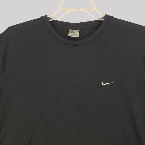 Nike Mens Black Dri-Fit T-Shirt XL Athletic Fit Running Tee - Picture 4 of 8